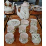 Royal Albert English bone china 'Braemar' design fifteen piece coffee set with coffee pot. (B.P. 21%