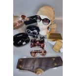 Box of designer style fashion accessories and electricals to include: various sunglasses and