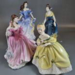 Four Royal Doulton bone china figurines, to include: 'Figure of the year 1999 ' Lauren', Figure of