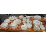 Seven trays of Poole pottery 'Springtime' design items to include: teacups and saucers, various
