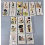 Collection of vintage 'A round Game' pictorial playing cards by Thomas De La Rue, 48 cards. (B.P.