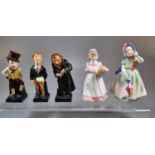 Collection of Royal Doulton figurines to include: 'Sam Weller', 'Fagan', 'Oliver Twist', 'Mother's