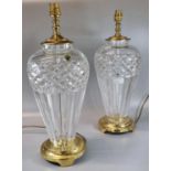 A pair of Waterford crystal 'Belline' table lamps. With original box. (B.P. 21% + VAT)