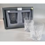 Two boxed pairs of Waterford crystal 'The Millennium Collection' toasting double old fashions