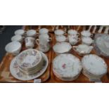 Two trays of china to include: Royal Doulton Art Deco design part teaset and Wedgwood 'Lichfield'