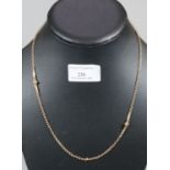 9ct gold curb link chain or necklace. 7.7g approx. (B.P. 21% + VAT)