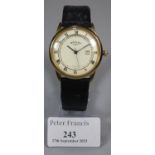 Gent's Rotary Windsor gold plated watch with leather strap. (B.P. 21% + VAT)