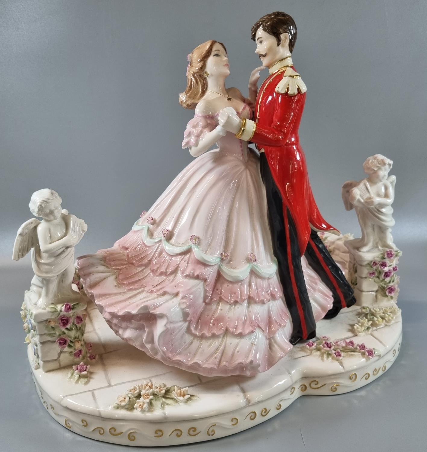 Coalport bone china figure group 'The Last Waltz' limited edition 52/250, with original box. (B.P.