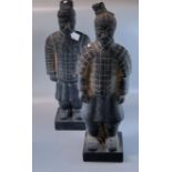 Two Terracotta Army style soldiers or warriors. The tallest 69cm approx. (2) (B.P. 21% + VAT)