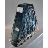 Whitefriars textured grey glass pyramid vase. 18cm high approx. (B.P. 21% + VAT)