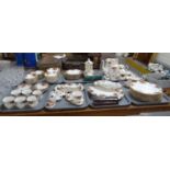 Seven trays of Royal Albert 'Old Country Roses' design items to include: teacups and saucers, coffee