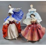 Four Royal Doulton figurines to include: 'First Waltz' HN2862,