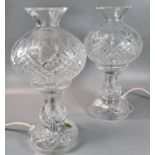 Pair of Waterford crystal Inishmaan C & W table lamps. Both in original boxes. (2) (B.P. 21% + VAT)