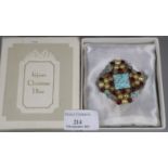 Christian Dior contemporary brooch marked 'Made in Germany for Christian Dior 1962'. In original box