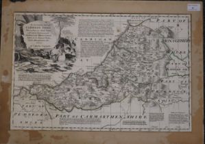 After Thomas Kitchen, original uncoloured map of Cardiganshire. Unframed. (B.P. 21% + VAT)