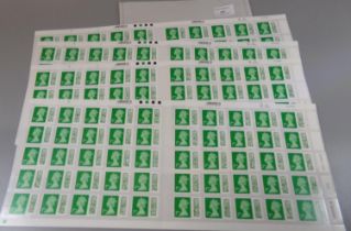 Great Britain 200 Second Class Bar-Coded stamps in 4 sheets of 50 as received from Edinburgh in