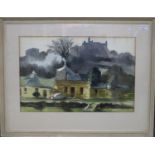 Elizabeth Bridge (20th Century Welsh), study of Welsh cottages, signed, watercolours. 35 x 51cm