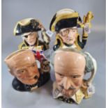 Four Royal Doulton bone china Character Jugs to include: Character Jug of the Year 'Winston