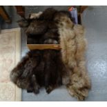 Collection of vintage fur items to include: fox fur capelet, stoles etc. (B.P. 21% + VAT)