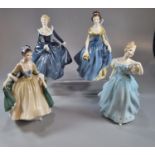 Four Royal Doulton bone china figurines to include: 'Fragrance', 'Enchantment', 'Elegance' and '