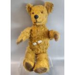 Early 20th century mohair teddy bear with stitched nose and moveable limbs. (B.P. 21% + VAT)