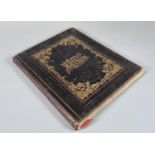 Victorian hand written poetry book in Welsh and English. Gilt floral decoration and the word 'Album'