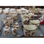 Four trays of Mason's Ironstone mostly 'Mandalay' and 'Blue Mandalay' design items to include: large