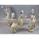 Set of four Lladro Spanish porcelain figurines, all in original boxes, to include: 'Leilani', '