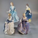 Four Royal Doulton bone china figurines to include: 'Yvonne', 'Alison', 'Nicola' and 'Melanie'. (