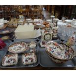 Four trays of Mason's Ironstone items to include: 'Mandalay' and 'Blue Mandalay' design centre