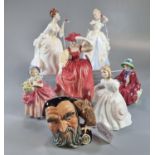 Collection of Royal Doulton bone china figurines to include: 'Laura', 'Linda', 'Amanda', Cissie'