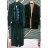 Collection of vintage velvet ladies eveningwear to include: Nicole Farhi devore floral pattern