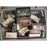 Box of assorted Corgi Detail Cars in original packaging together with other diecast model