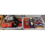 Two boxes of assorted diecast model vehicles some in original boxes to include: Maisto Assembly