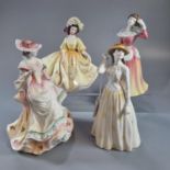 Four Royal Doulton bone china figurines to include: The Peggy Davies Collection 'Patricia', '