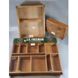 J. R. Freeman cigar advertising cabinet together with a Henri Wintermans cabinet and a Ramilla cigar