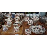 Two trays of Mason's Ironstone to include: various size dresser jugs; 'Cathay', 'Mandarin' and '