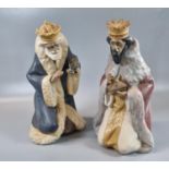 Two Lladro Spanish porcelain figurines, 12278 'King Melchor' and 12279 'King Gaspar'. In original