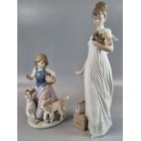 Lladro Spanish porcelain figurine, 'Out For a Romp' 5761 together with another Lladro Spanish