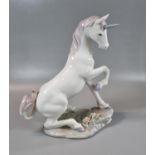 Lladro Spanish porcelain Privilege 'Magical Unicorn' sculpture in original box. 22cm high approx. (