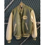Vintage leather bodied 'Redskins Paris' baseball jacket. (B.P. 21% + VAT)