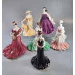 Five Coalport bone china figurines to include: to include: Ladies of fashion 'Jayne' figurine of the