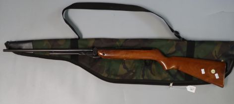 Webley Mark 3 .22 underlever air rifle. Together with Camo gun slip. (2) OVER 18S ONLY (B.P. 21% +