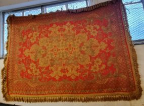 Large red ground foliate decorated Casa Pupo rug. 194x280cm approx. (B.P. 21% + VAT)