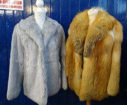 Two vintage fur jackets to include: a Regency Furs Swansea red fox fur and a Edelson light grey