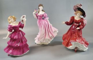 Three Royal Doulton figurines to include: Figure of the Year 1994 'Jennifer' HN3447, Figure of the