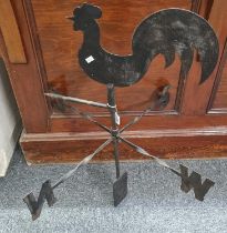 Metal cockerel weather vane. (B.P. 21% + VAT)