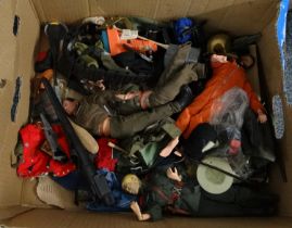 Box of vintage Action Men and accessories. (B.P. 21% + VAT)