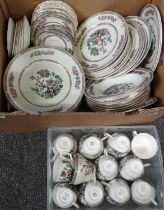 Box of Duchess, Enoch Wedgwood, Pall Mall ware and other 'Indian Tree' design china to include;