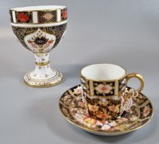 Royal Crown Derby china Imari coffee can and saucer and goblet. (2) (B.P. 21% + VAT)